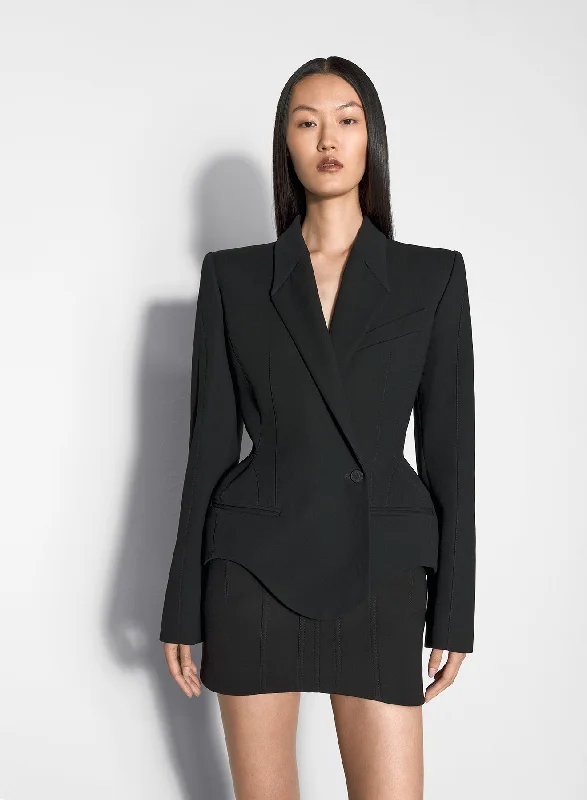 black mugler signature jacket