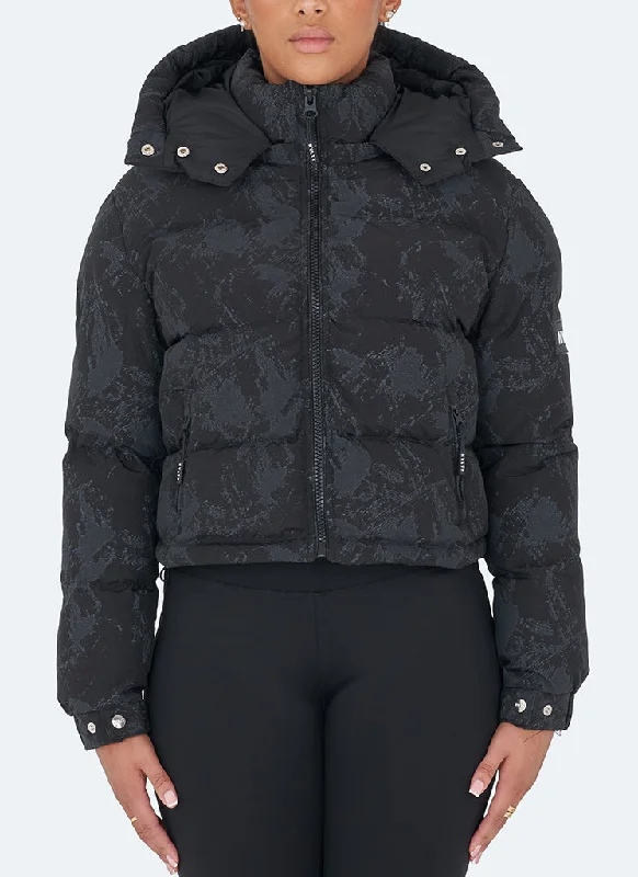 Concrete Puffer Jacket - Black