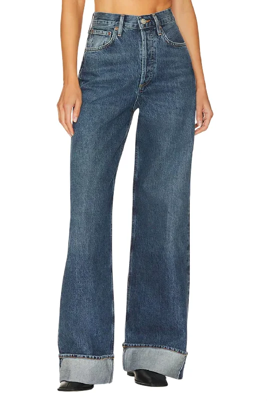 Dame High Rise Wide Leg Jeans In Control