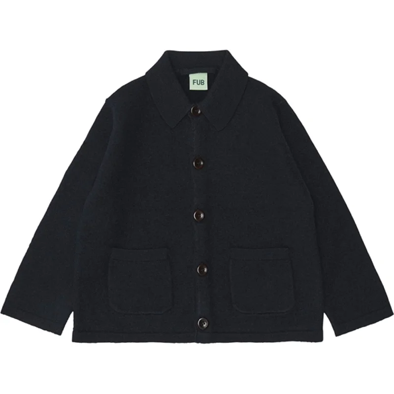 FUB Felted Coat Dark Navy