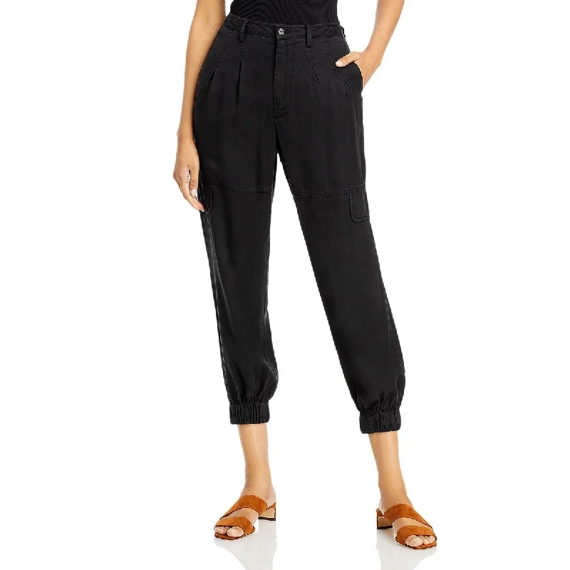 Laurent Womens Tencel Pleated Jogger Pants