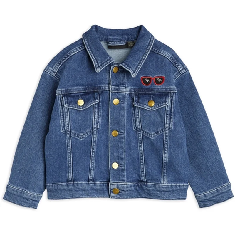 Mini Rodini Ritzratz Emb Denim Jacket Blue