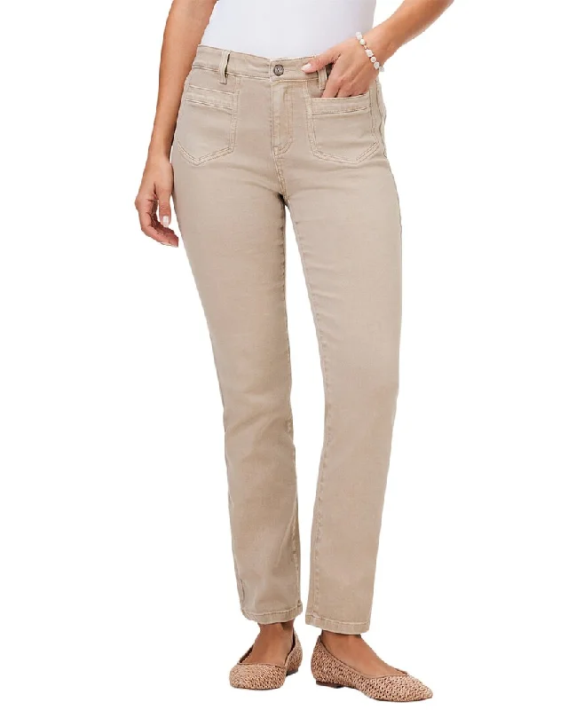 NIC+ZOE Mid Rise Straight Pocket Jeans