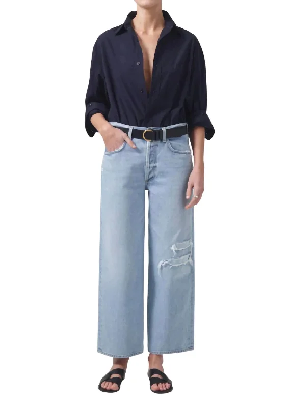 Pina Low Rise Baggy Crop Jean In Cascade