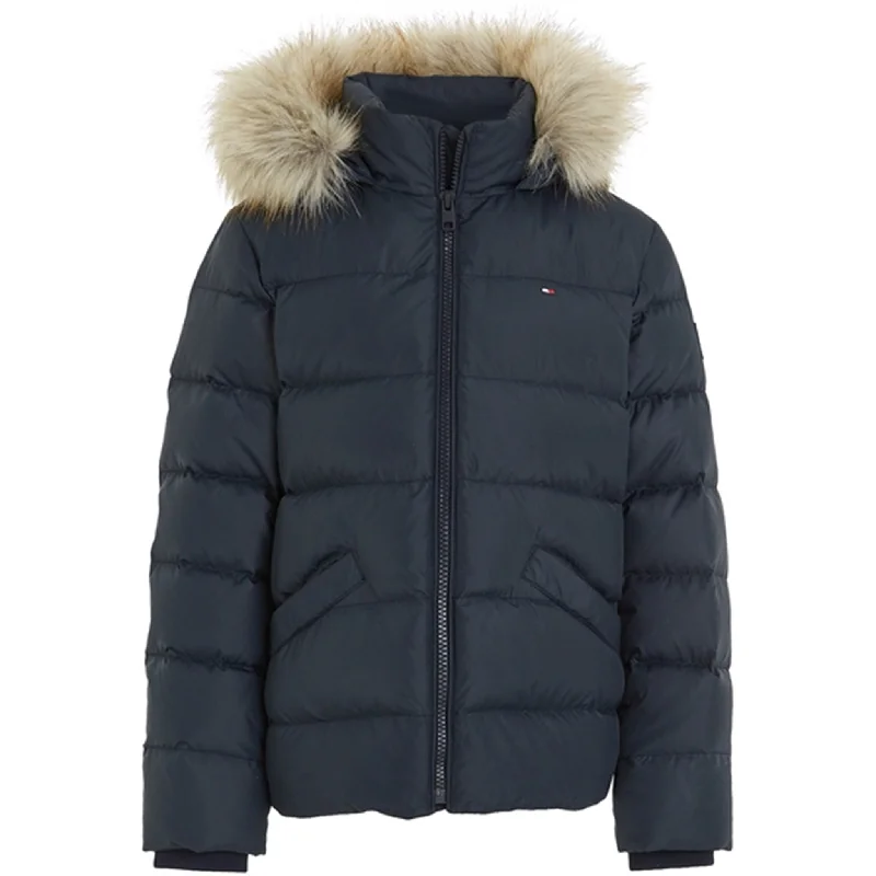 Tommy Hilfiger Essential Down Jacket with Hood Desert Sky