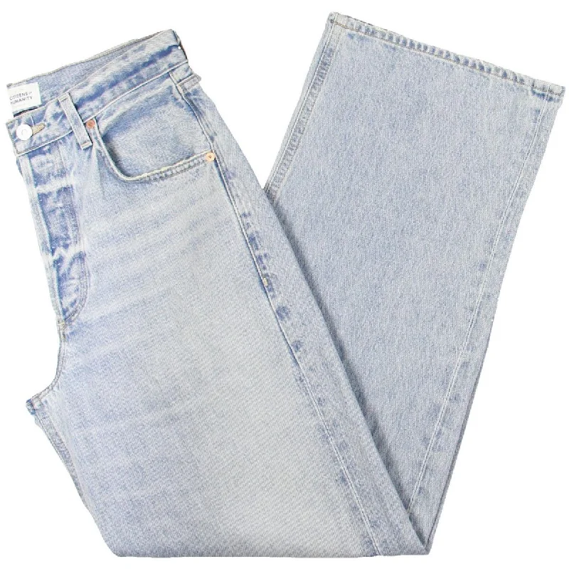 Womens Baggy High Rise High-Waisted Jeans