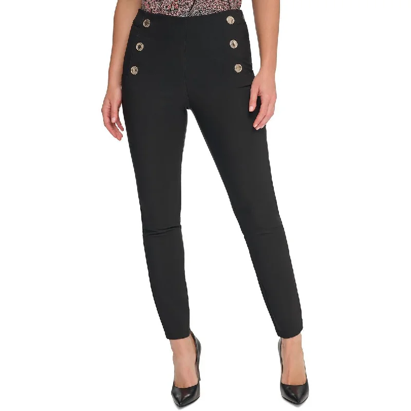 Womens High Waisted Side Zipper High-Waisted Pants