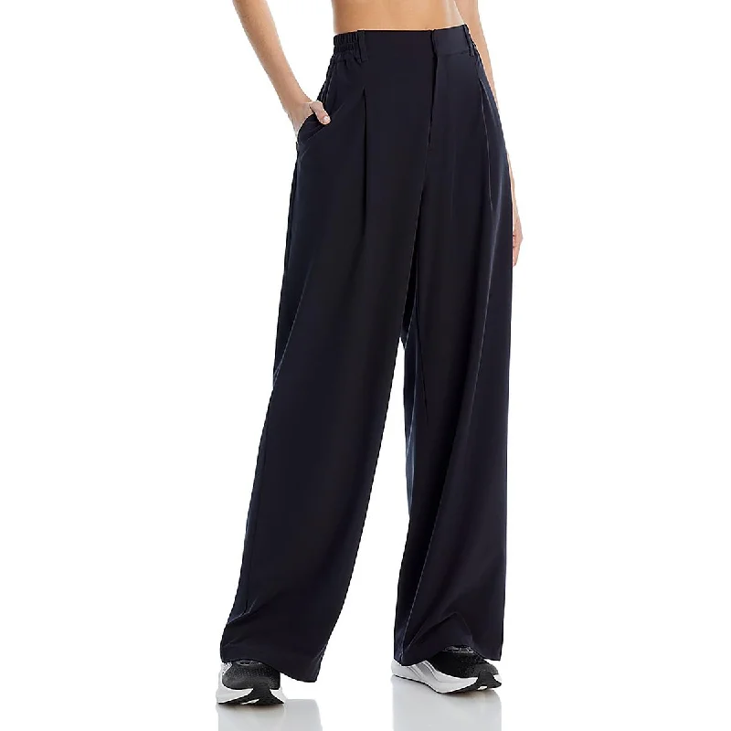 Womens Stretch Pockets High-Waisted Pants