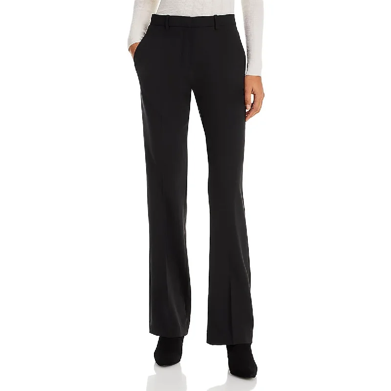 Womens Wool Slim Flared Pants