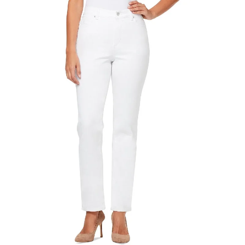 Amanda Womens Stretch Cotton Tapered Leg Jeans