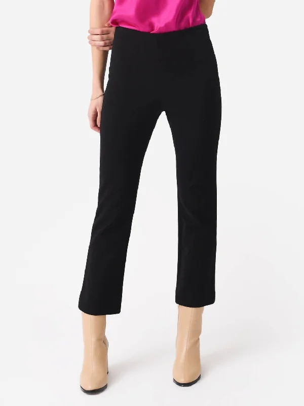 Crop Flare Trouser In Black