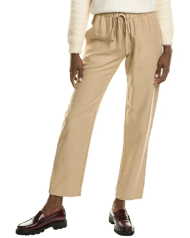 Enza Costa Twill Linen-Blend Easy Pant