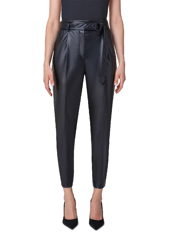 Fred Vegan Leather Pant In Black