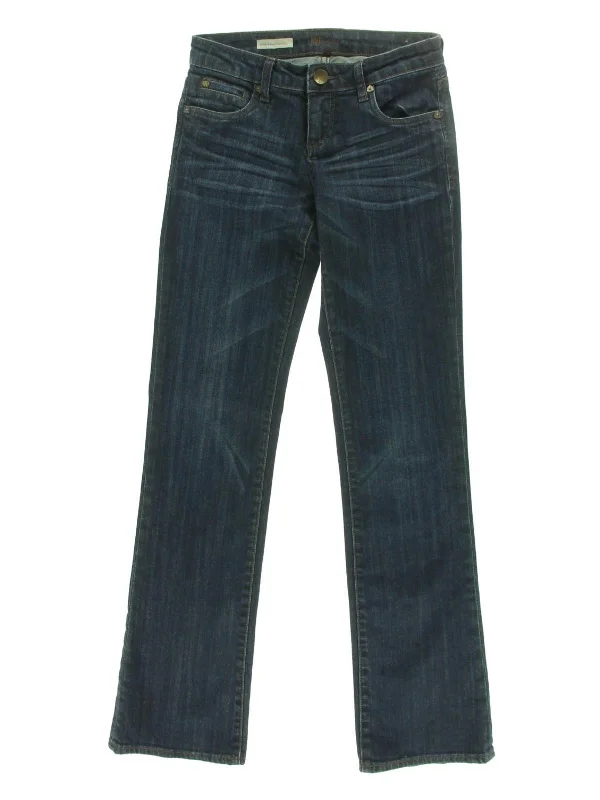 Natalie Womens High Rise Denim Bootcut Jeans