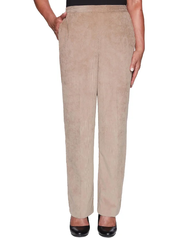 Plus  Dover Cliffs Womens Ribbed Corduroy Straight Leg Pants