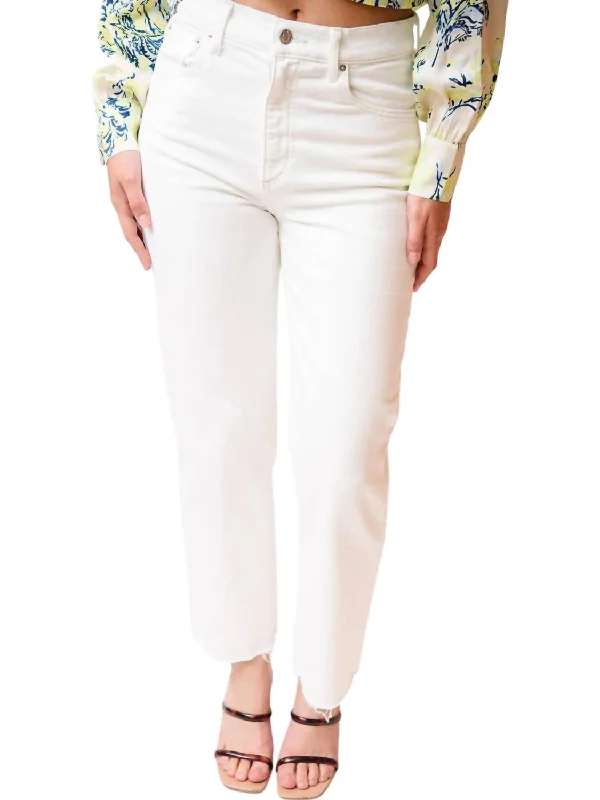 Sabine Straight Leg Jeans In White