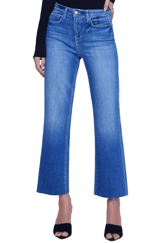 Wanda Crop Wide Leg Jean In Bordello