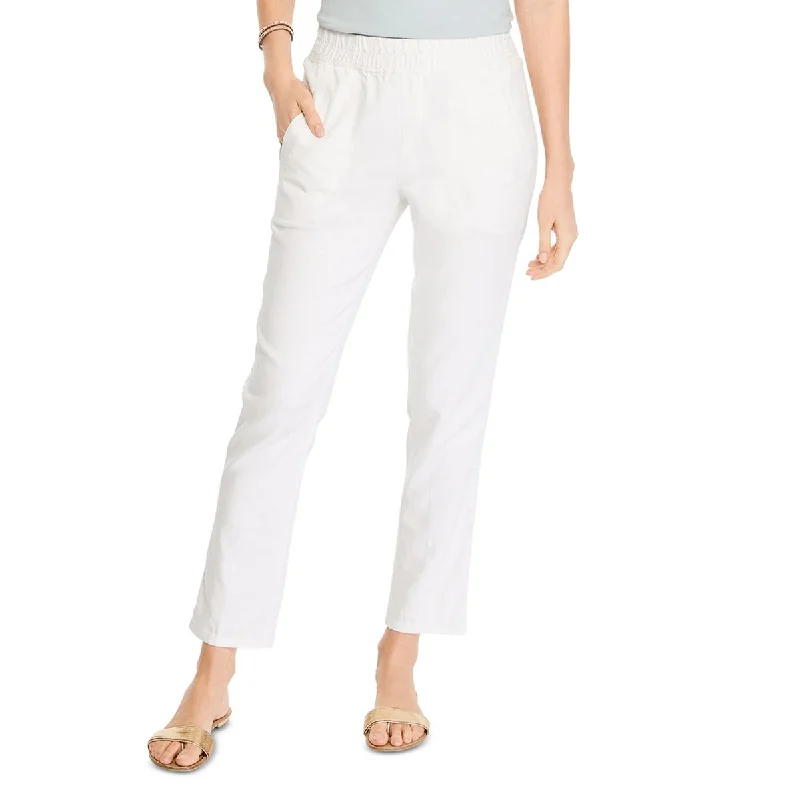 Womens Linen Ankle Ankle Pants