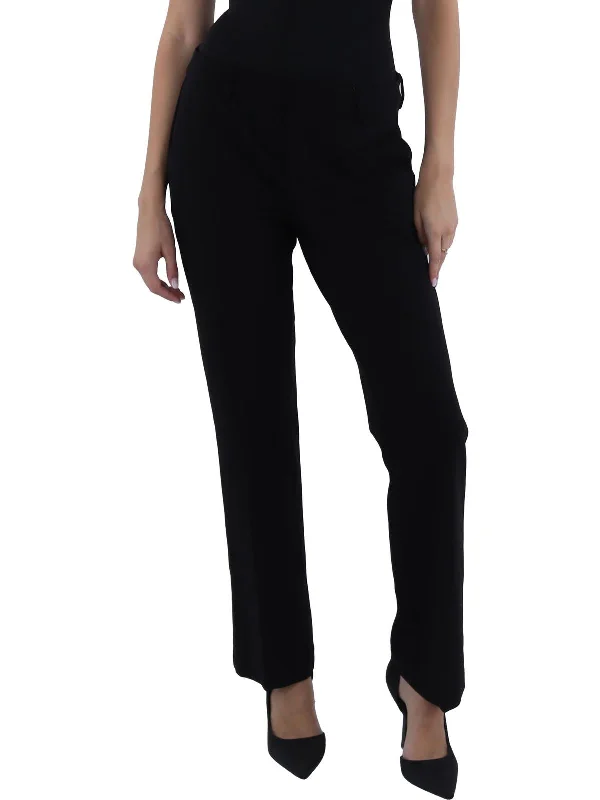 Womens Mid-Rise Office Flared Pants