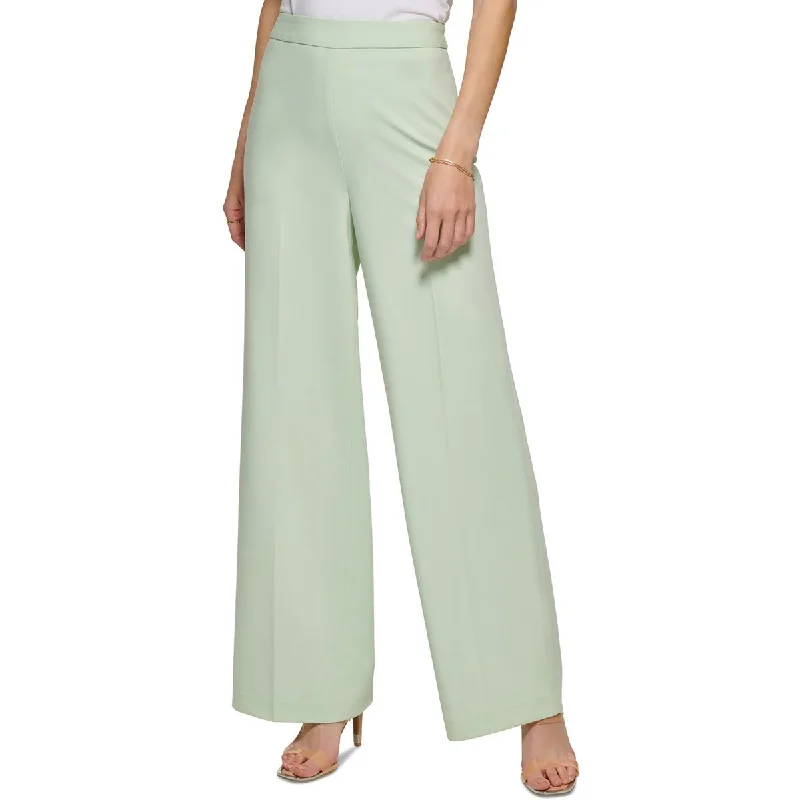 Womens Pull On Stretch Wide Leg Pants