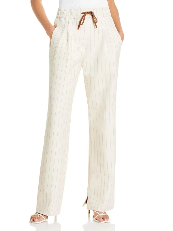 Womens Striped Drawstring Pants